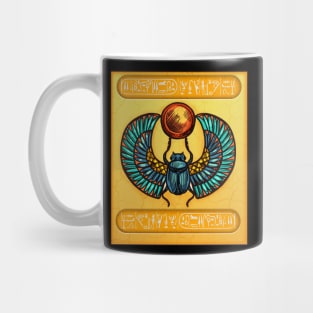 Egyptian Scarab Hieroglyphs Sun Isis Mug